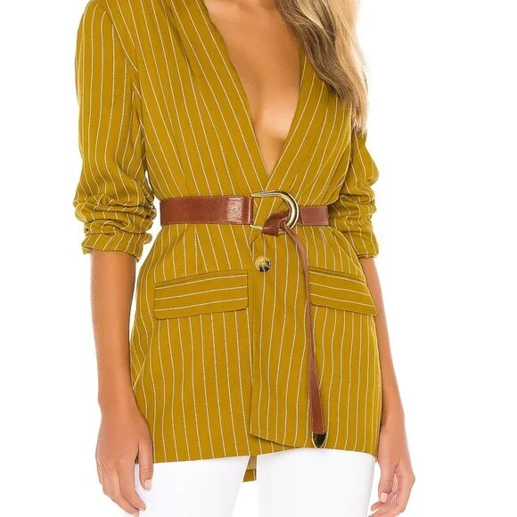 New Raina Sheila Wrap Belt in Camel brown leather gold  display picture 2